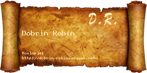 Dobrin Robin névjegykártya